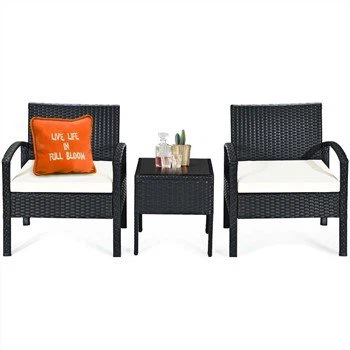 3 részes rattan bisztrókészlet