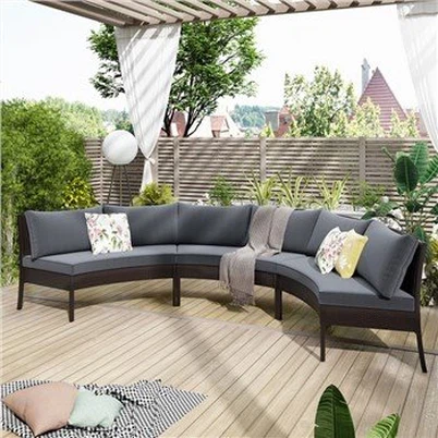 6 személyes rattan sarokkanapé